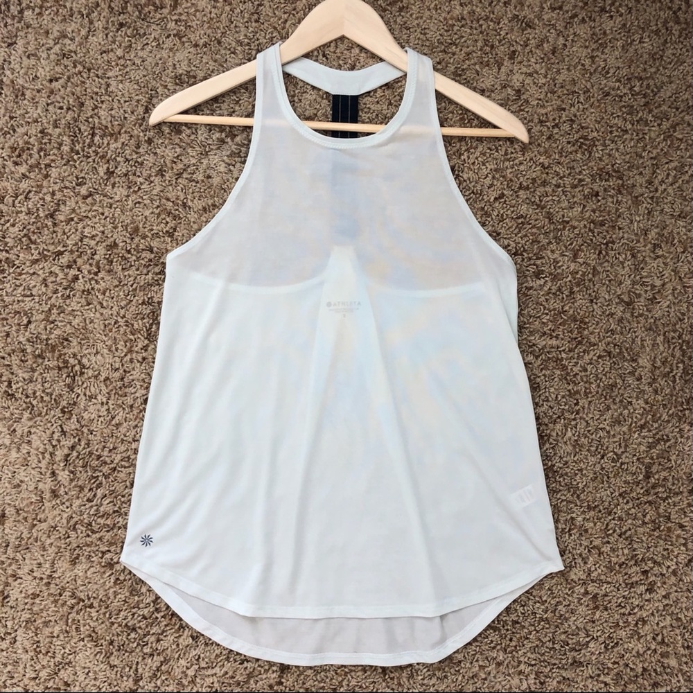 Athleta Power of She Tank- Mint & Navy